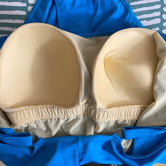 Swim 365 One Piece Swimsuit Blue 32 - Picture 6 of 10